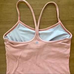Orange racerback lululemon workout tank top